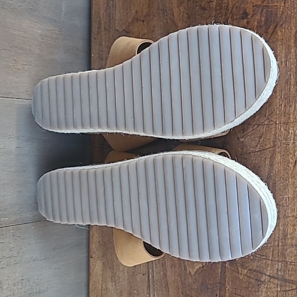 EUC Joie Sandals Women's sz 9 Two Band Suede Espadrille Wedge Slip On Sandal - Picture 8 of 13